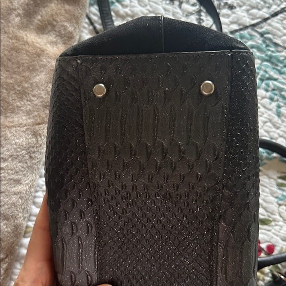 Coach Embossed Crocodile Glitter Satchel - Picture 7 of 10